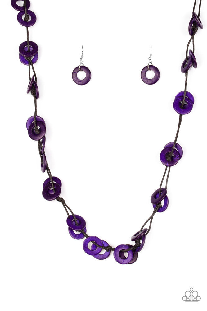Waikiki Winds Necklace - Purple | Paparazzi Accessories image 2