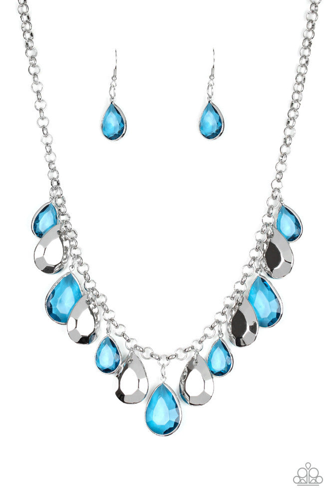 CLIQUE-bait Necklace - Blue | Paparazzi Accessories image 2