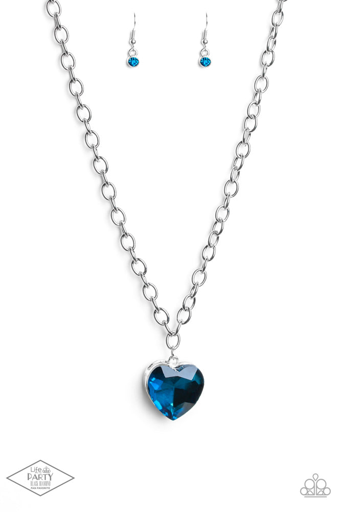 Flirtatiously Flashy Necklace - Blue image 2