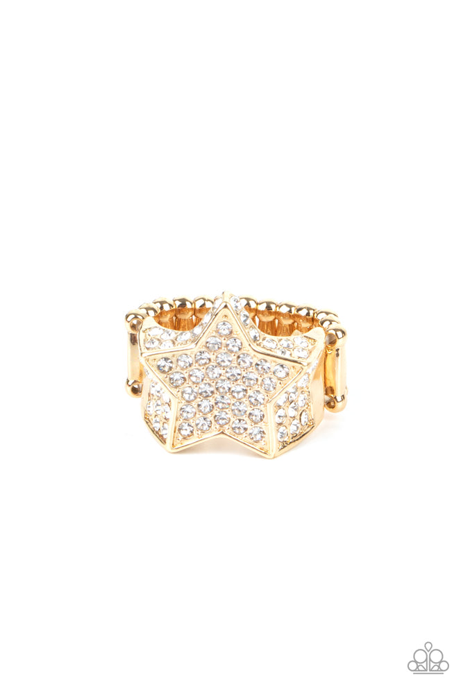 Here Come The Fireworks Ring - Gold | Paparazzi Accessories image 2