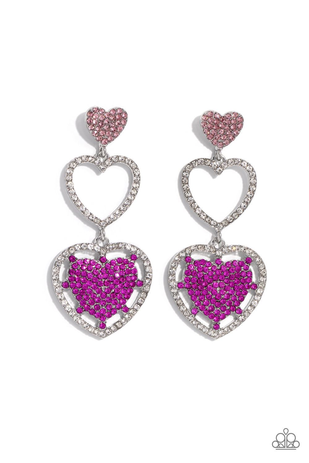 Couples Celebration Earrings - Pink image 2