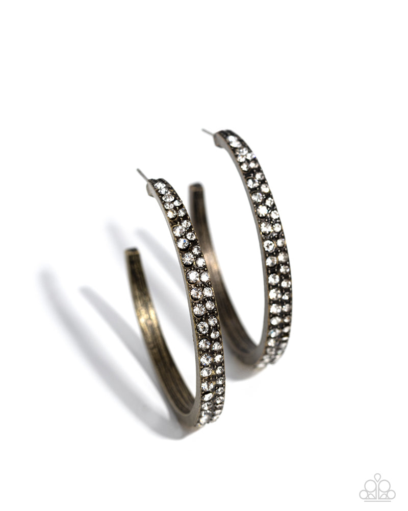 Tick, Tick, Boom! Earrings - Brass | Paparazzi Accessories