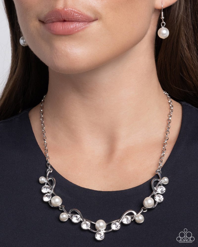 Tie The Knot Necklace - White image 3