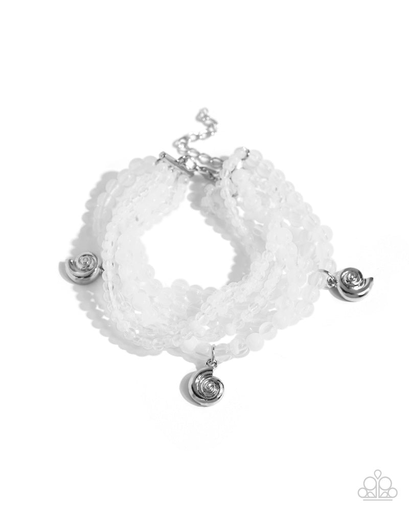 Swirling Shopaholic - White | Paparazzi Accessories