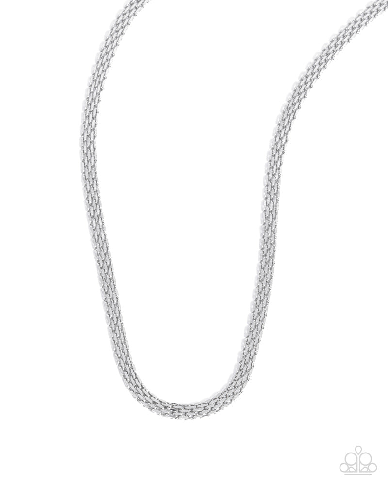 Chained Character - Silver | Paparazzi Accessories