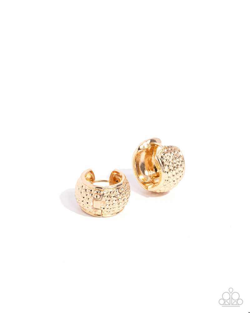 Hammered Heaven Earrings - Gold image 2