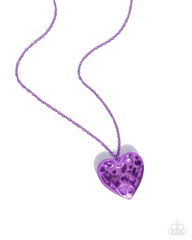 Valentines View Necklace - Purple | Paparazzi Accessories image 2