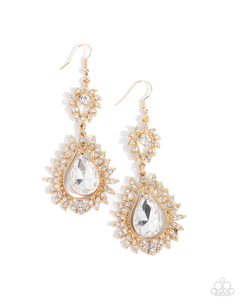 Teardrop Traveler Earrings - Gold image 2