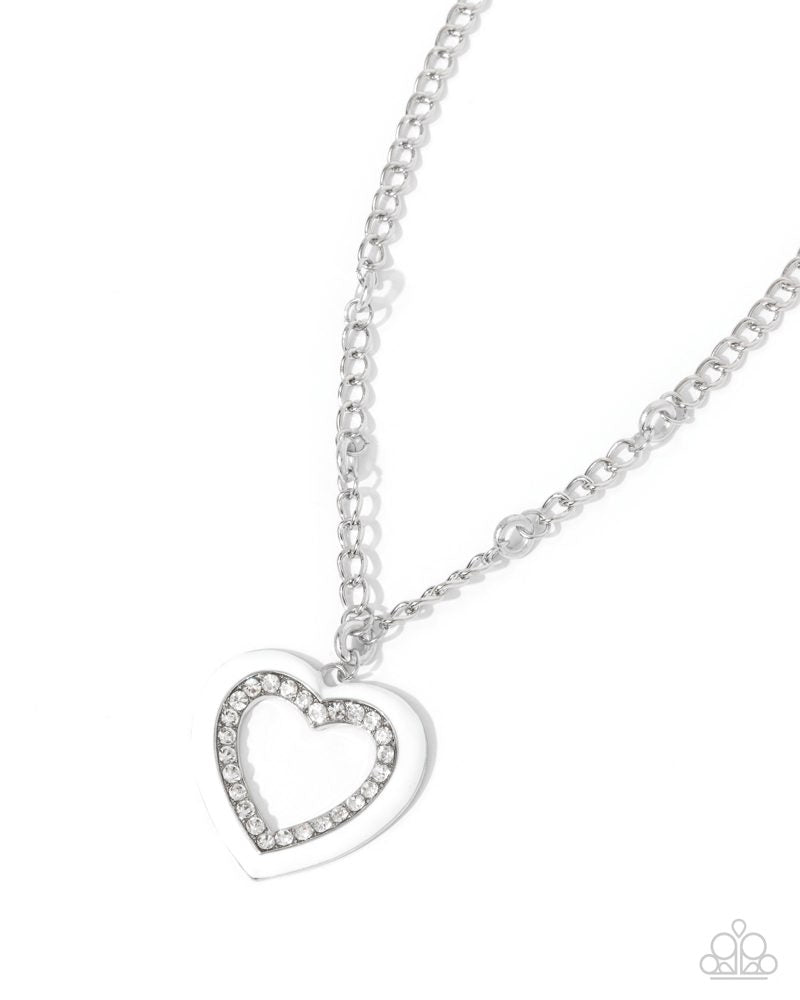 Romantic Rule Necklace - White | Paparazzi Accessories image 2