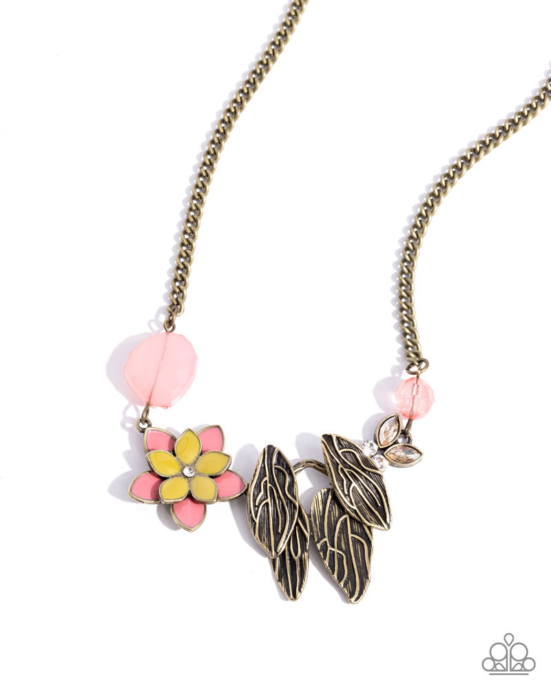 Standing Shimmer Necklace - Brass | Paparazzi Accessories image 2