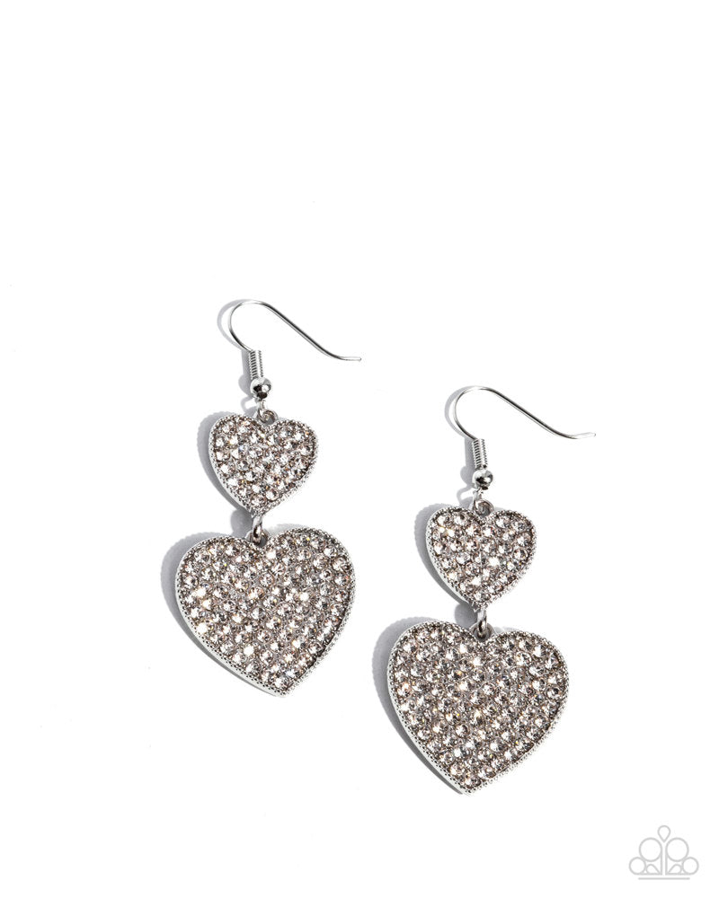 You Make My Heart Glow Earrings - White image 2