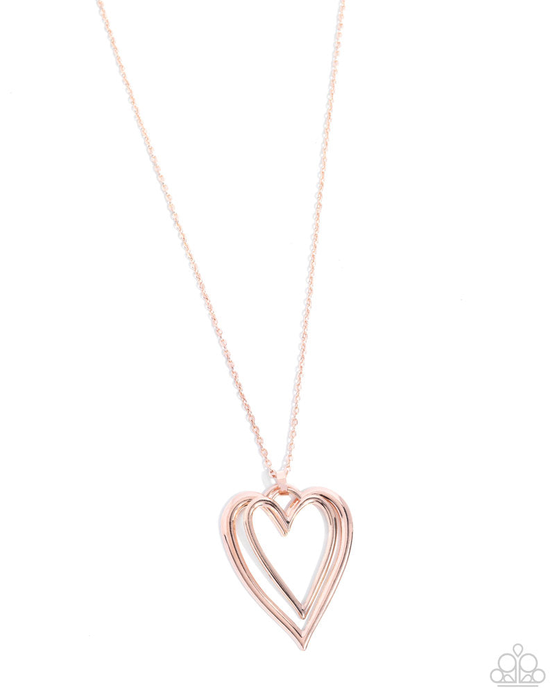 Lets HEART At the Very Beginning Necklace - Rose Gold image 2