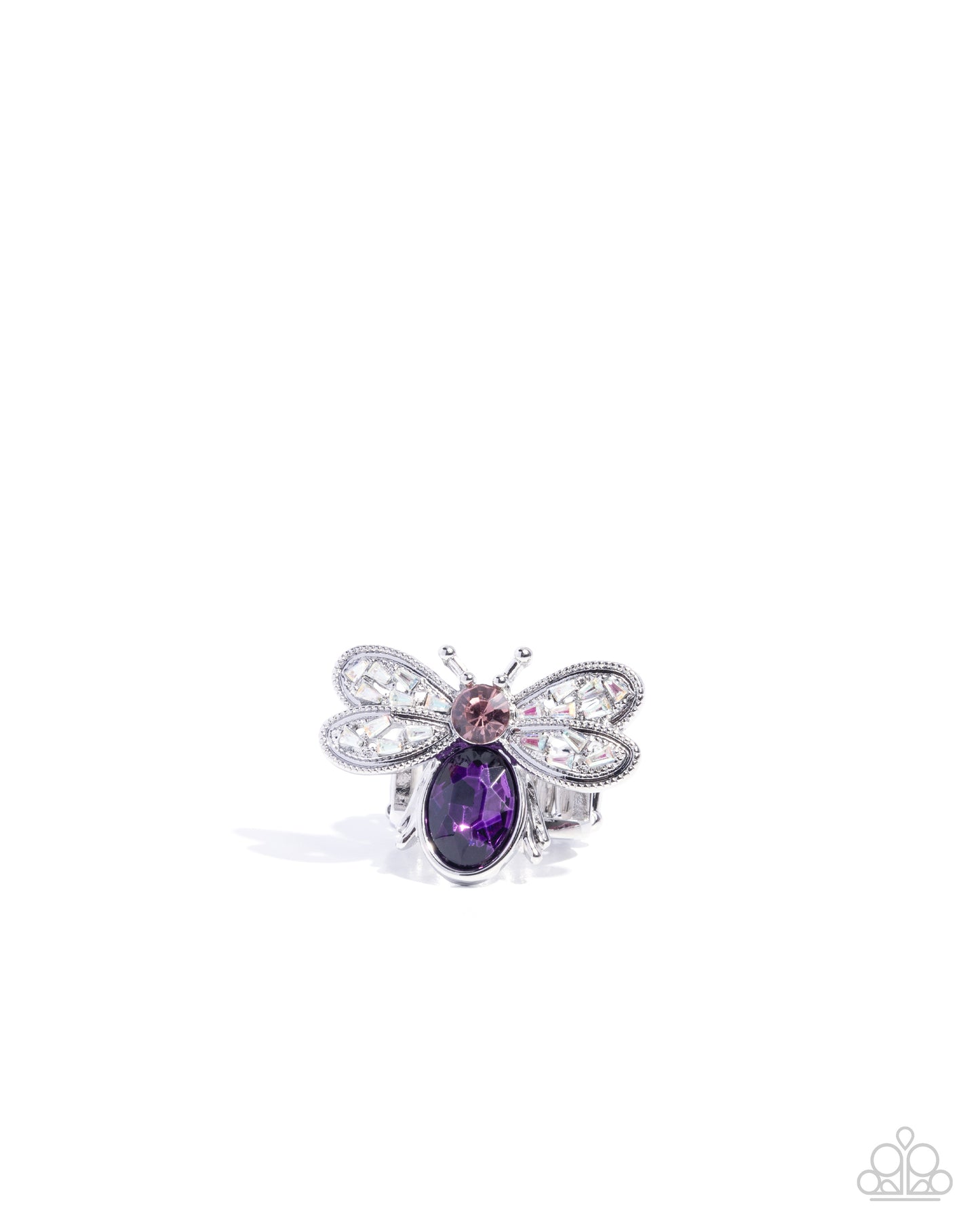 Bedazzled Bee Ring - Purple image 2