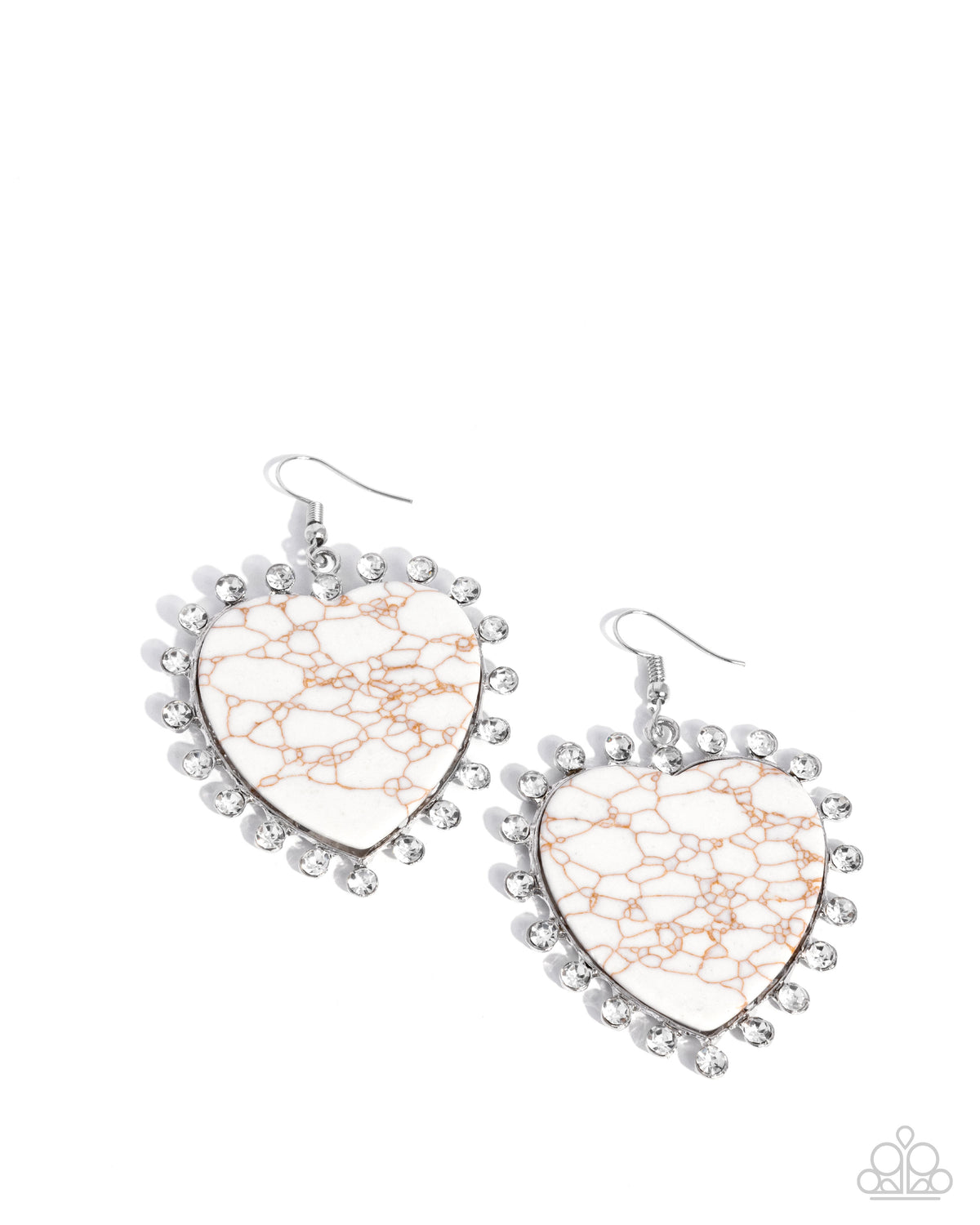 Dazzling Damsel Earrings - White | Paparazzi Accessories image 2