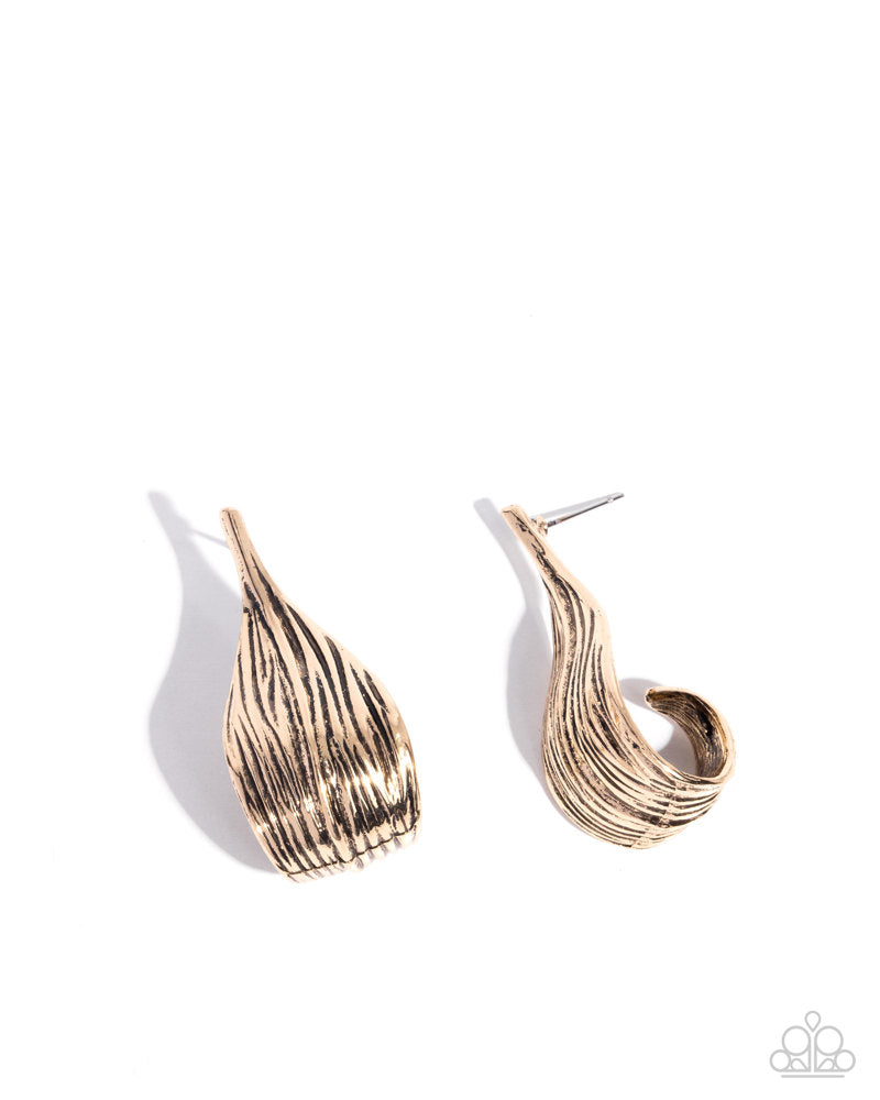 Curly Comfort Earrings - Gold image 2