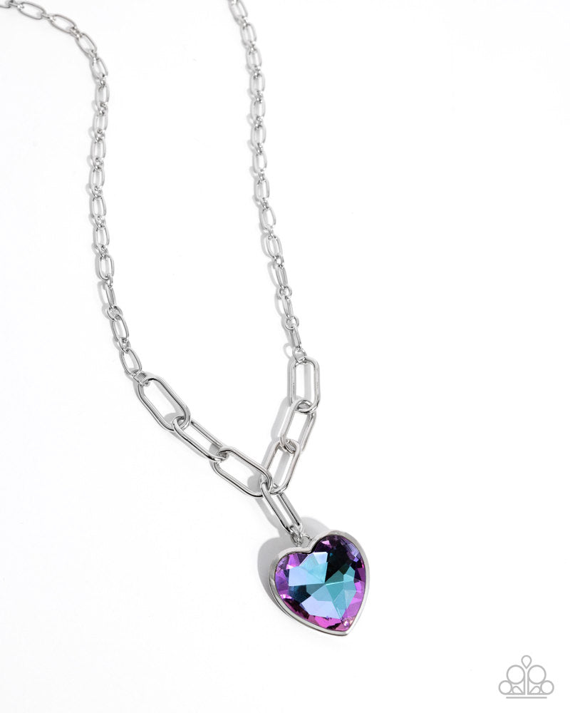 HAUTE Heart Necklace - Purple image 2