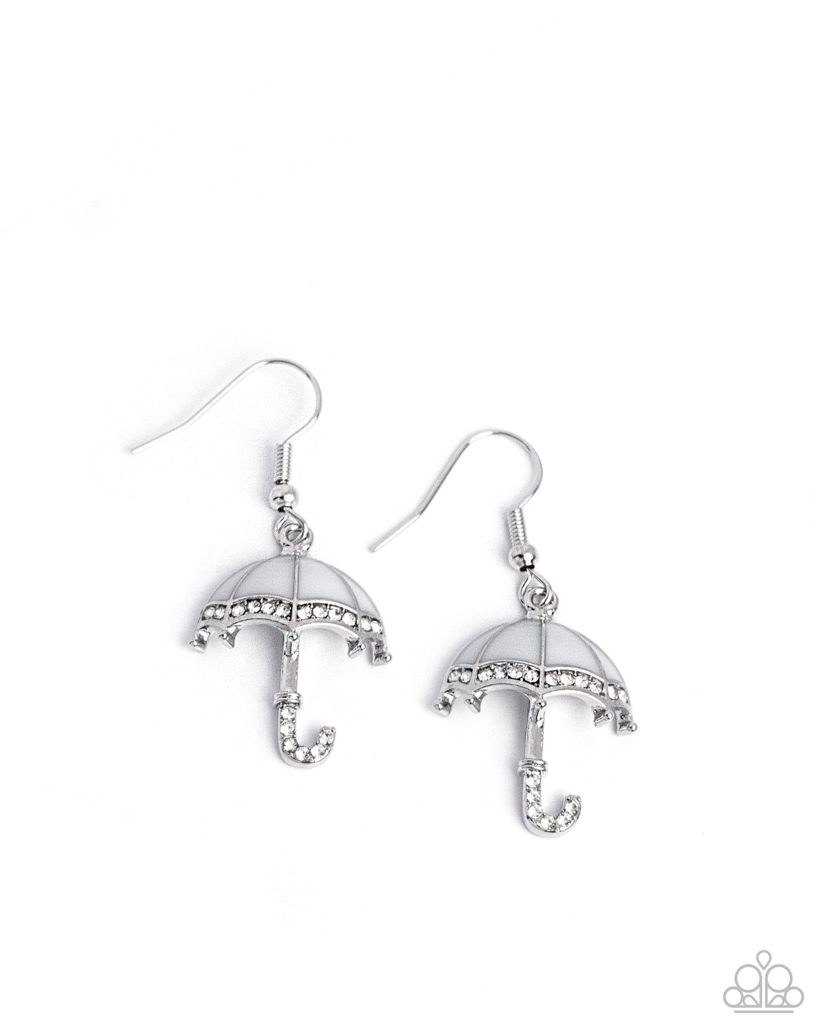 Unrivaled Umbrella Earrings - White image 2