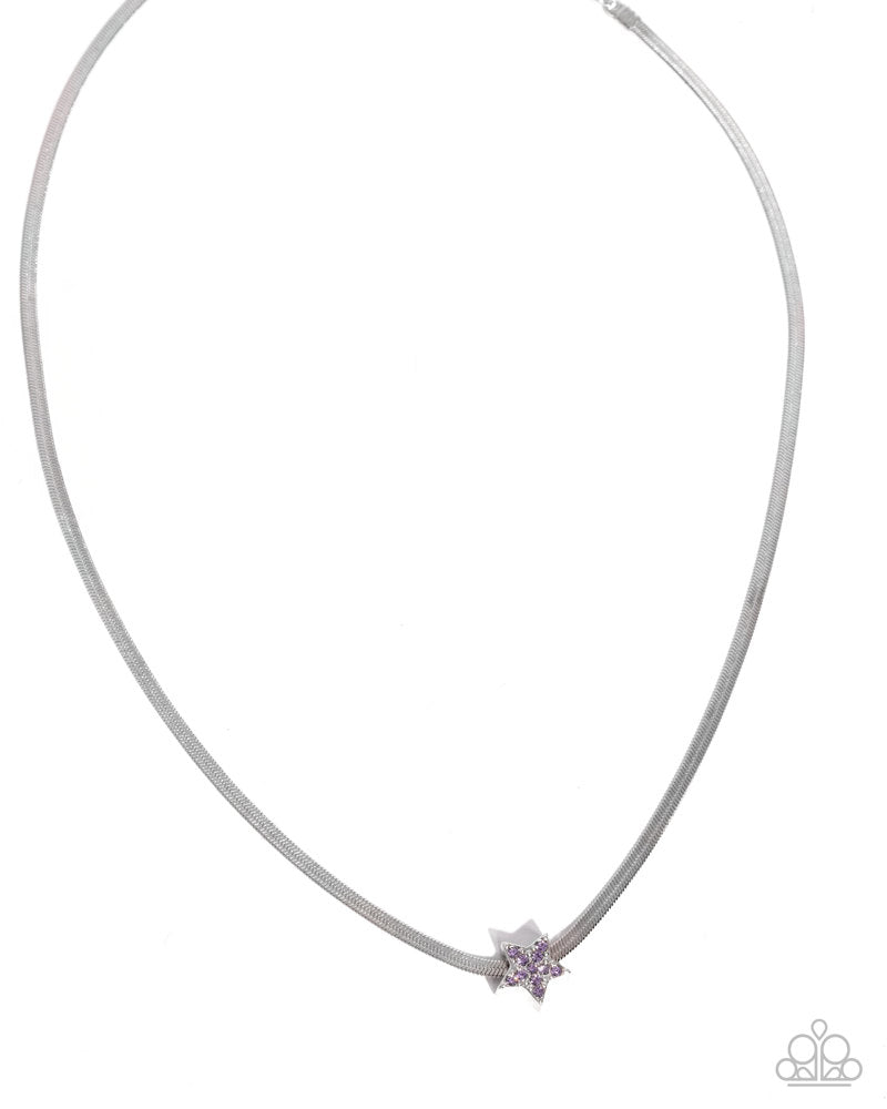 Straight Up Stellar - Purple Necklace | Paparazzi Accessories