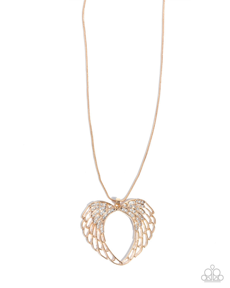 Angelic Accuracy Necklace - Gold | Paparazzi Accessories image 2