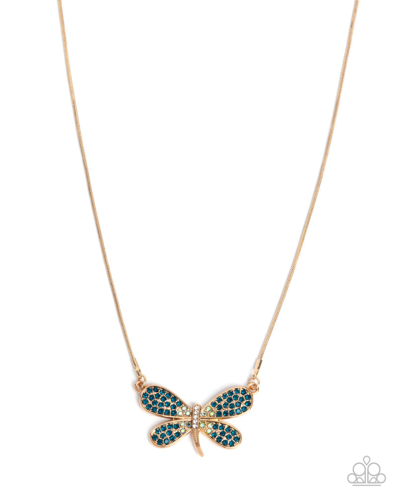 Dragonfly Direction Necklace - Gold image 2