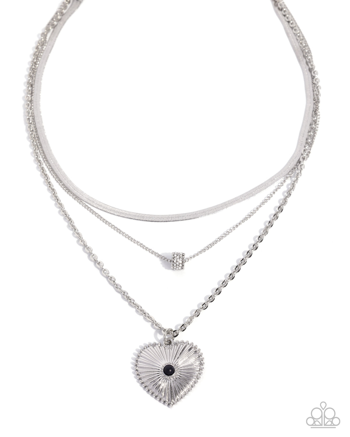 Love Letter Layers Necklace - Black | Paparazzi Accessories image 2