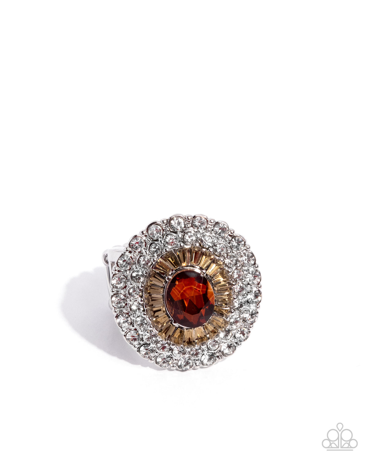 Oval Opening Ring - Brown | Paparazzi Accessories image 2