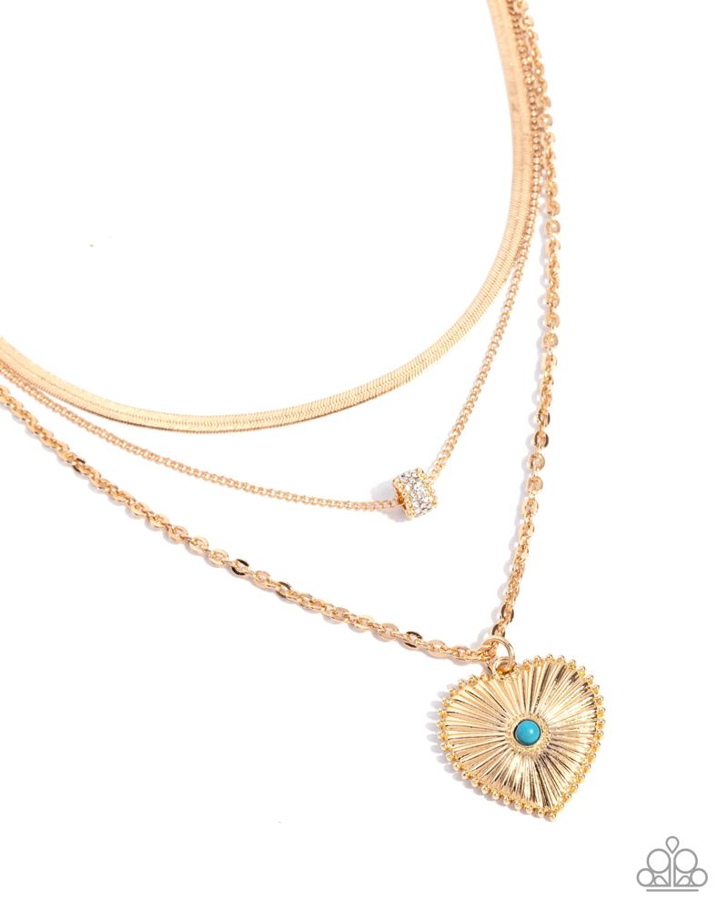 Love Letter Layers Necklace - Gold image 2
