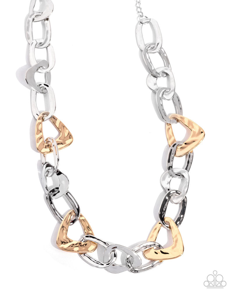 Triangle Triumph Necklace - Silver | Paparazzi Accessories image 2
