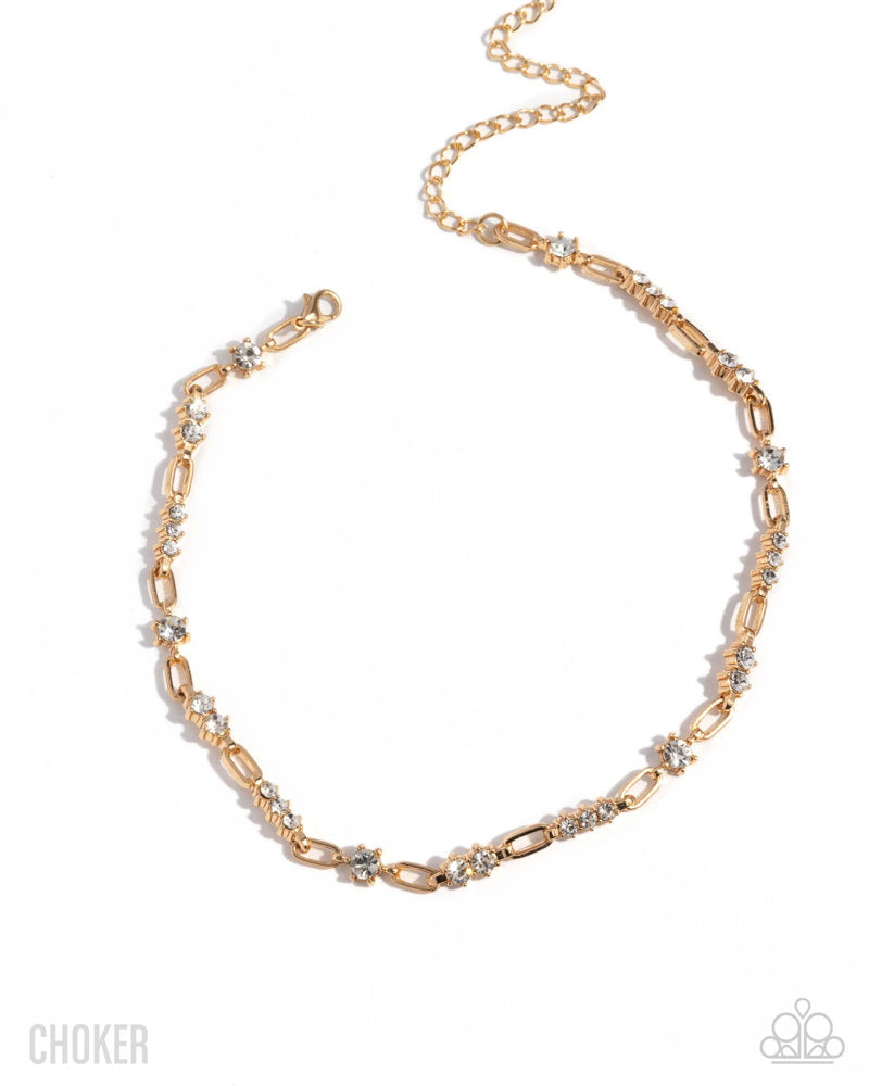 Pronged Pageantry - Gold | Paparazzi Accessories