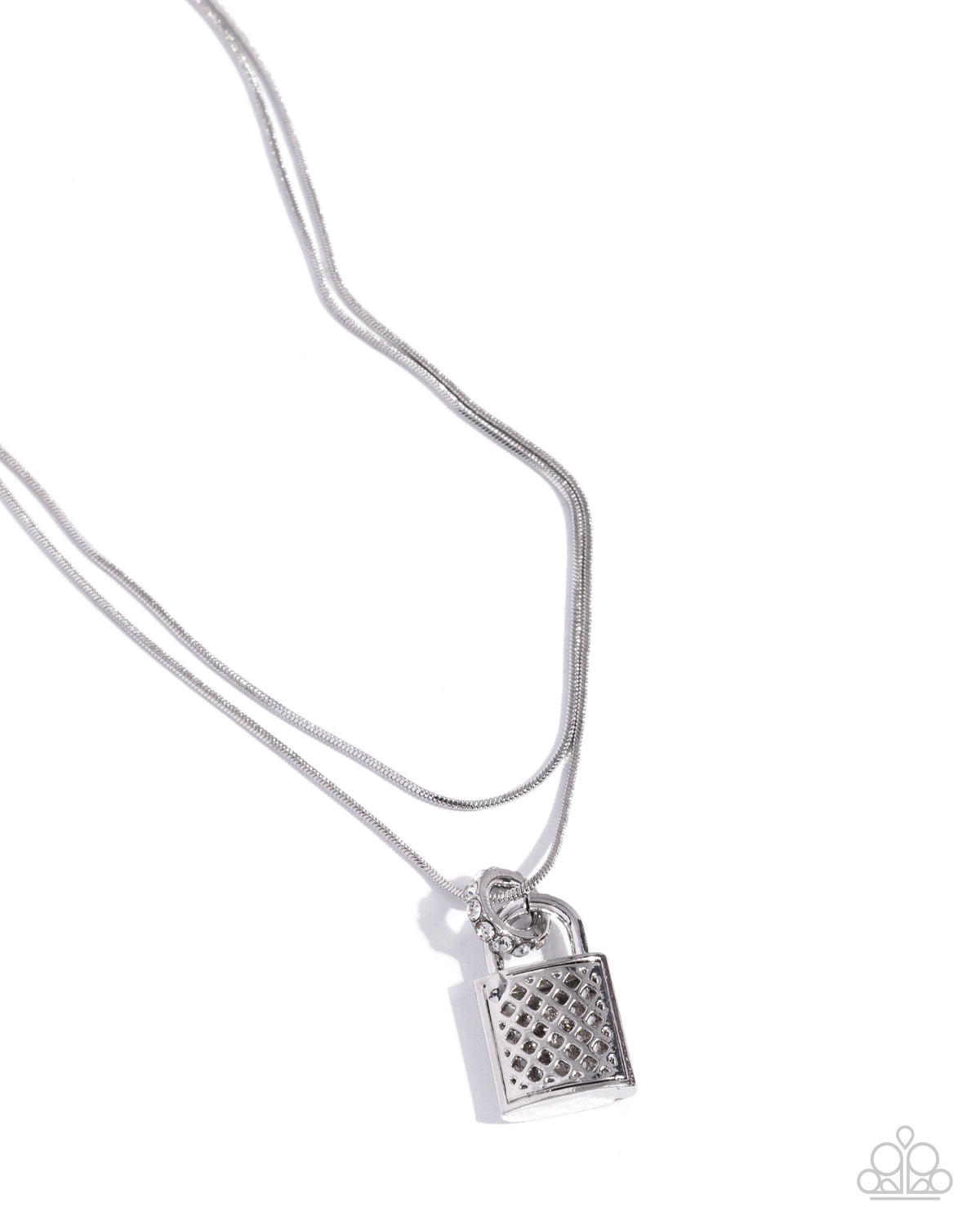 Locked Up Tight Necklace - White image 3
