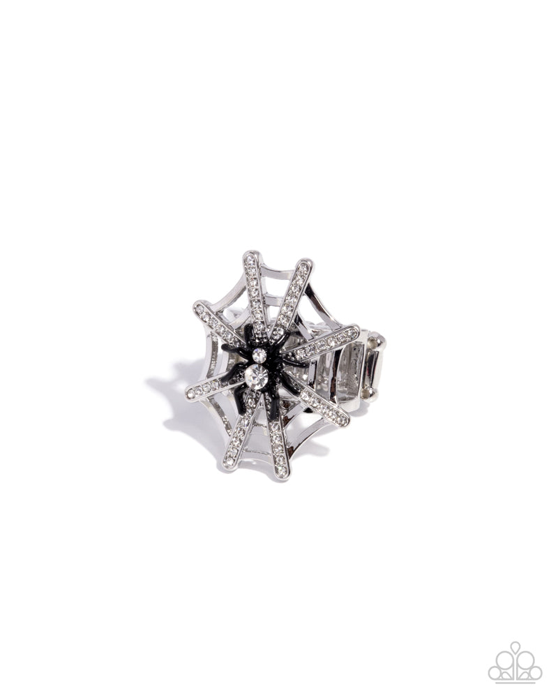 Spiderweb Shimmer Ring - Black image 2