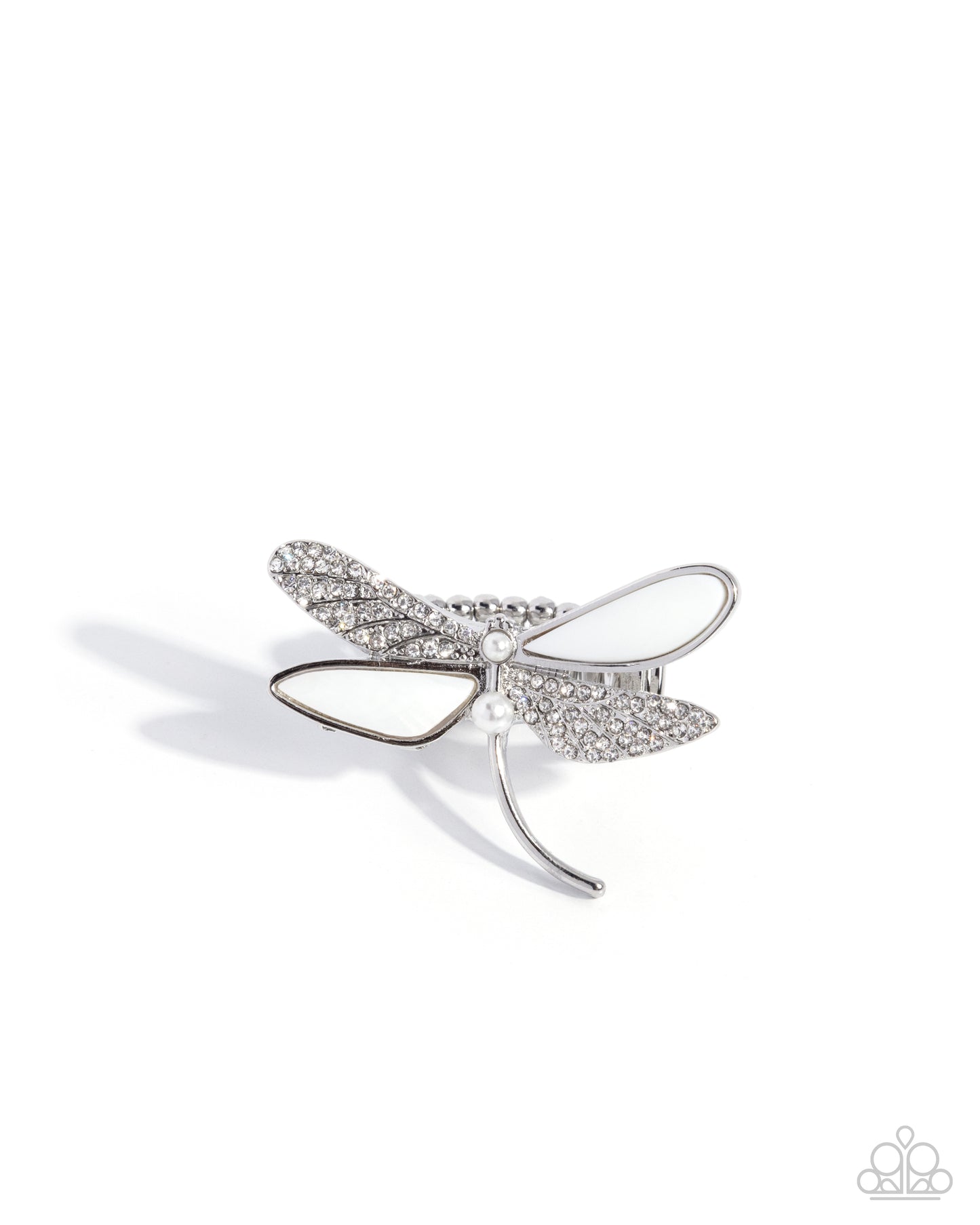 Dragonfly Drama Ring - White image 2