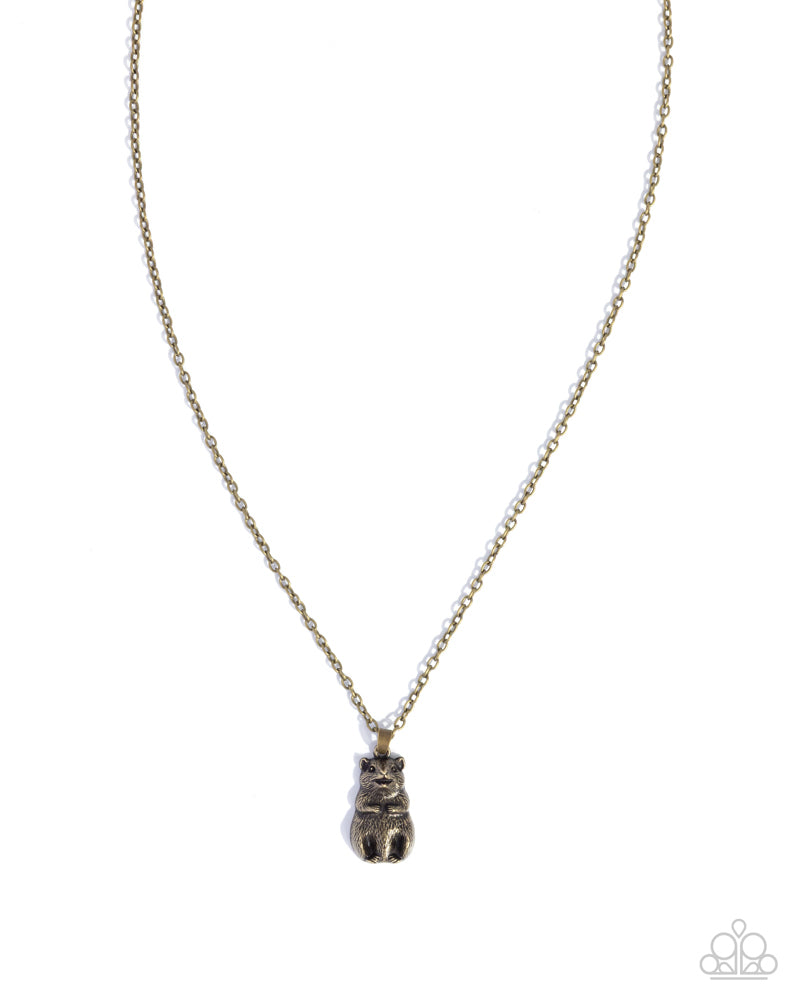 Australian Ambition - Brass Necklace | Paparazzi Accessories