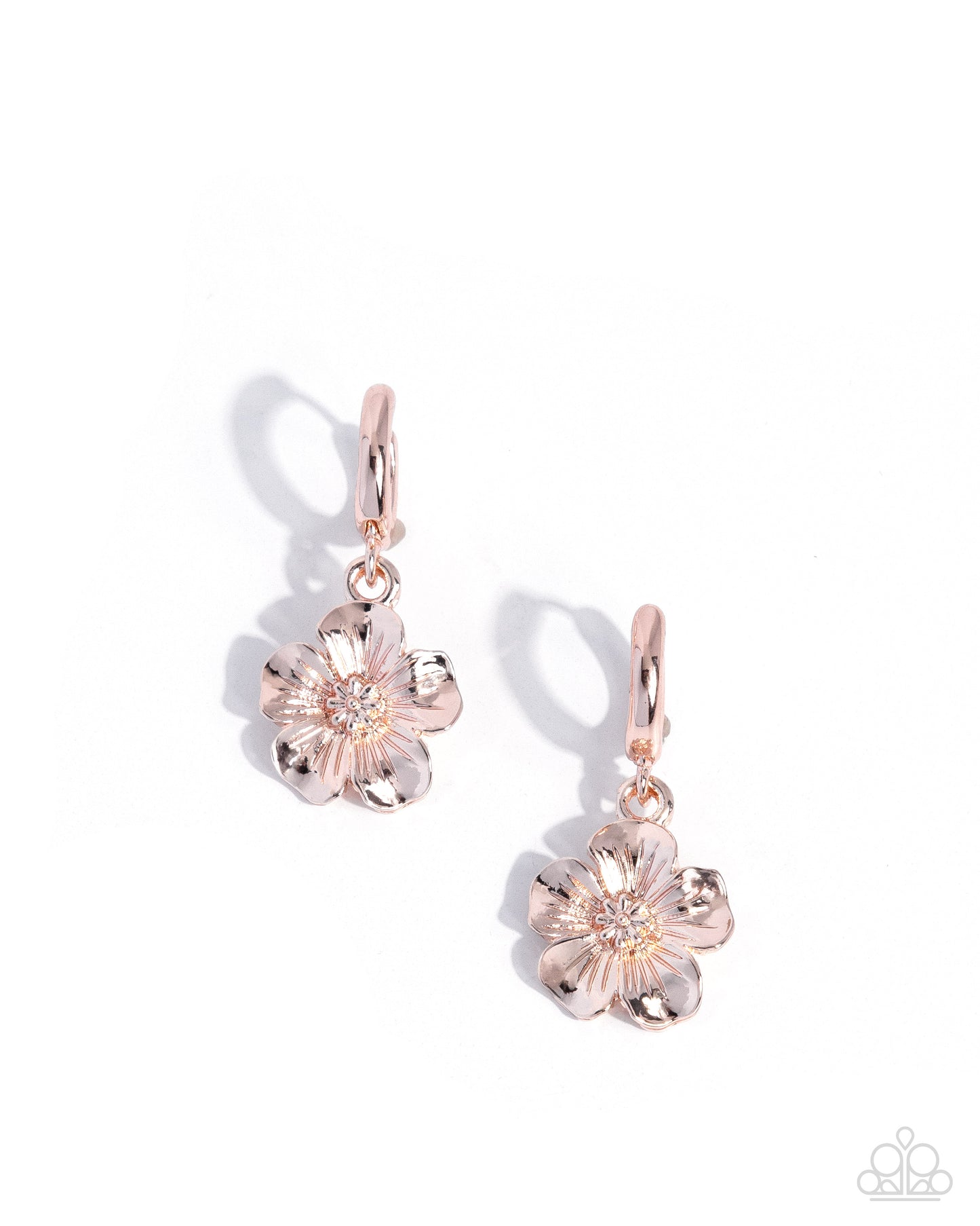 Fond Florals Earrings - Rose Gold | Paparazzi Accessories image 2