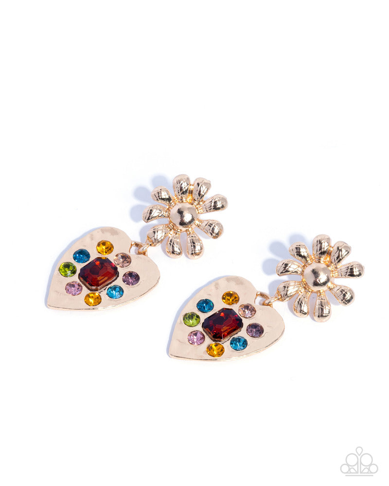 Friendly Feature Earrings - Brown | Paparazzi Accessories image 2