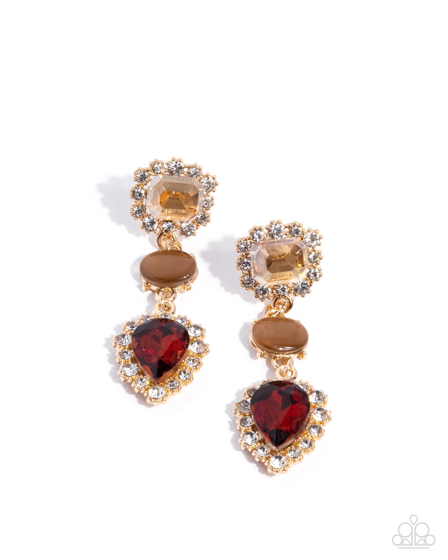 Three is Better Than One Earrings - Brown | Paparazzi Accessories image 2