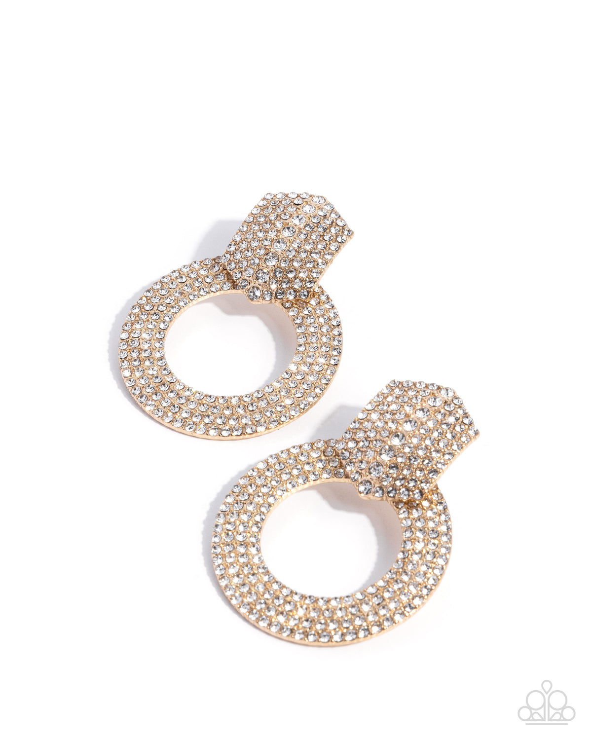 Sparkly Safeguard Earrings - Gold image 2