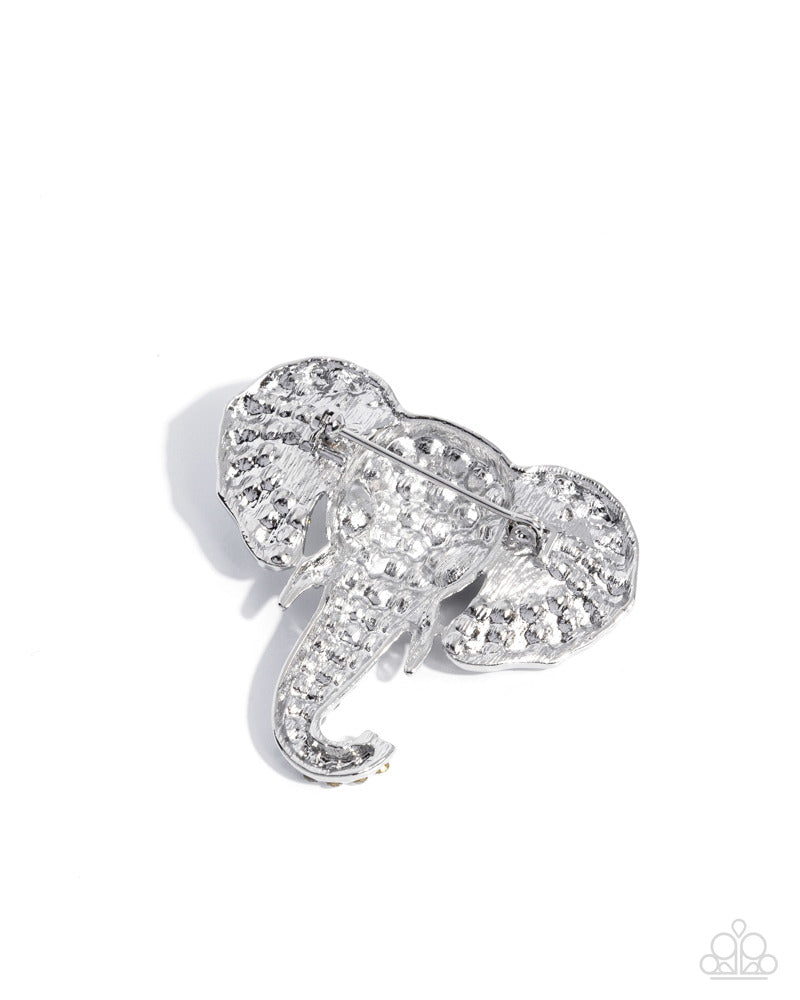 Elephant Empathy Hair Accessory - White | Paparazzi Accessories image 3