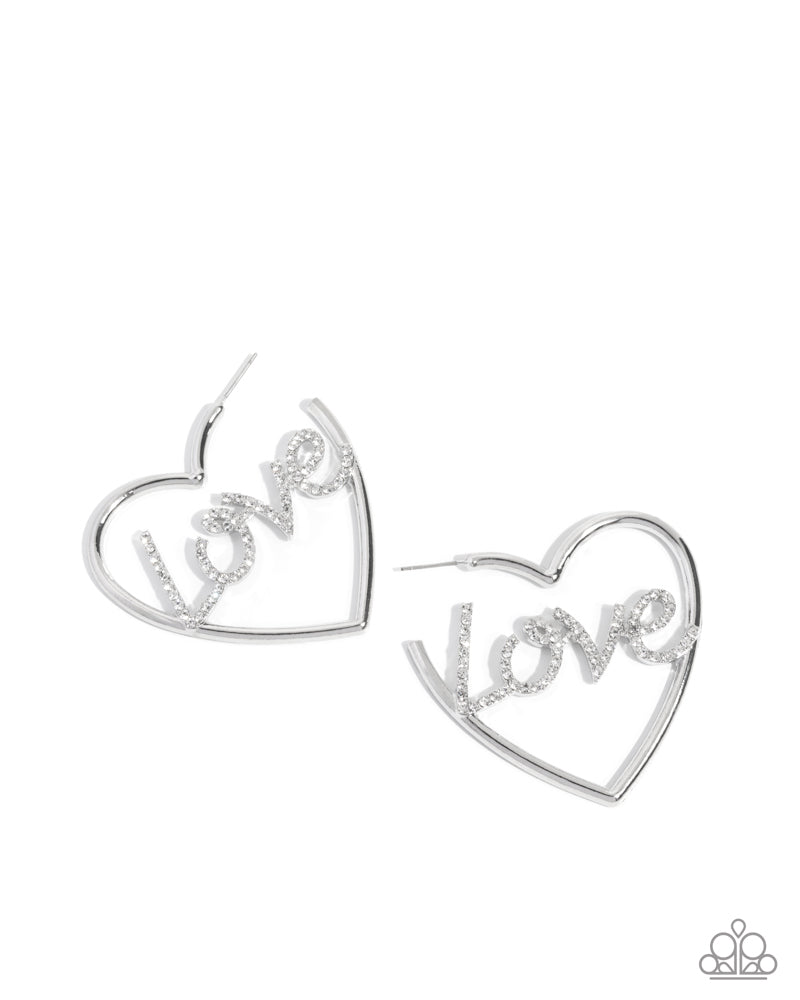 Lovely Cadence Earrings - White | Paparazzi Accessories image 2