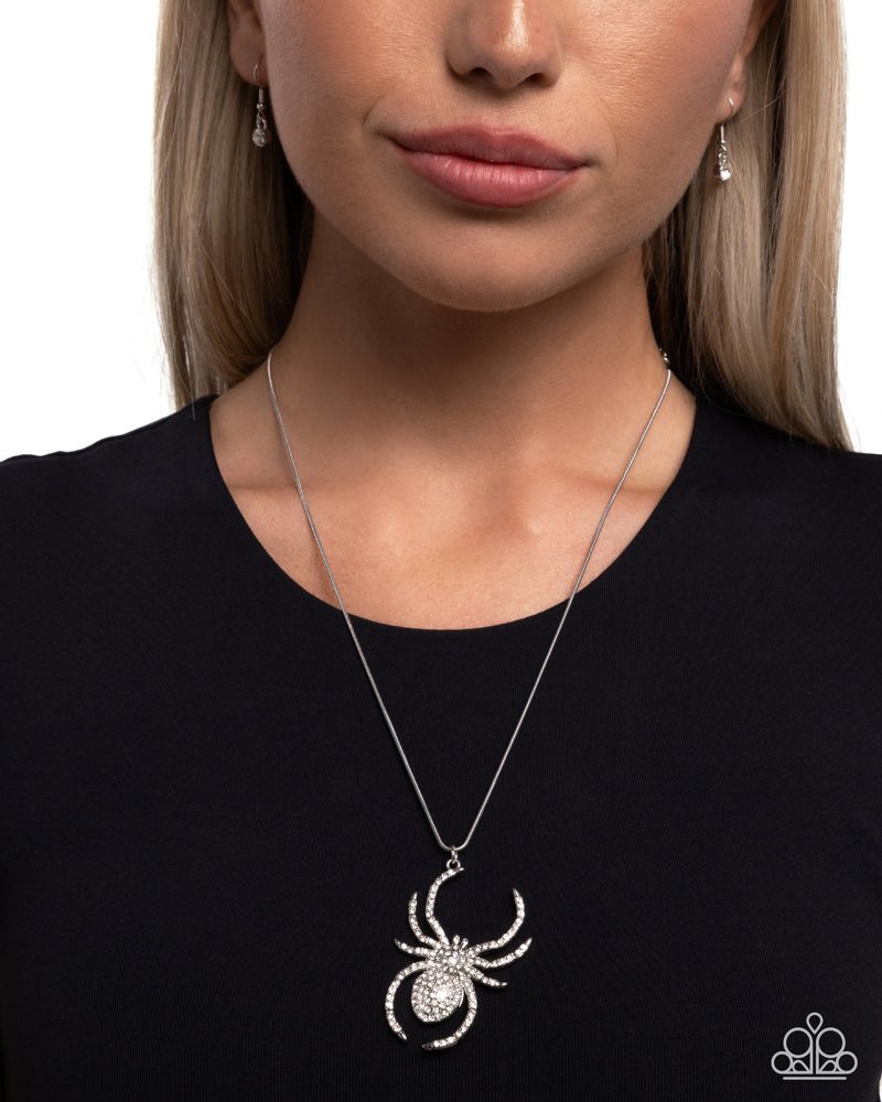 Spider Story Necklace - White image 3