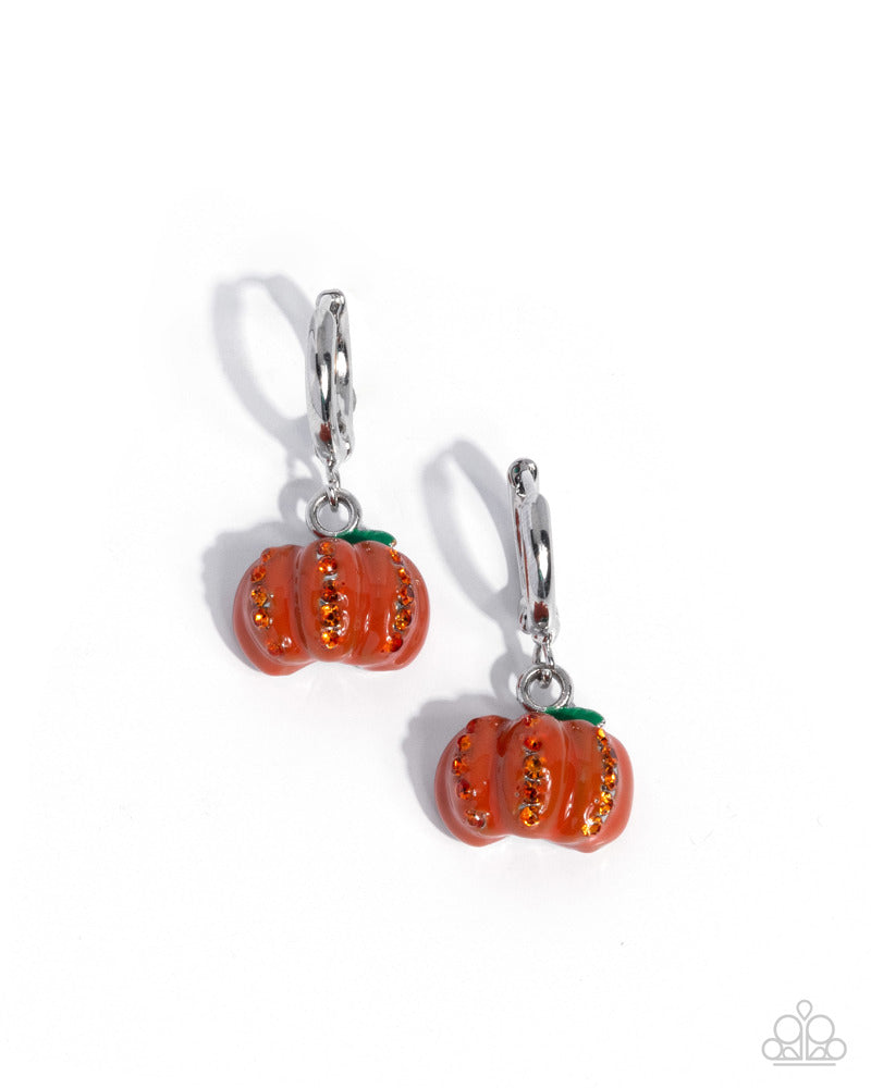 Pumpkin Pageantry Earrings - Orange image 2