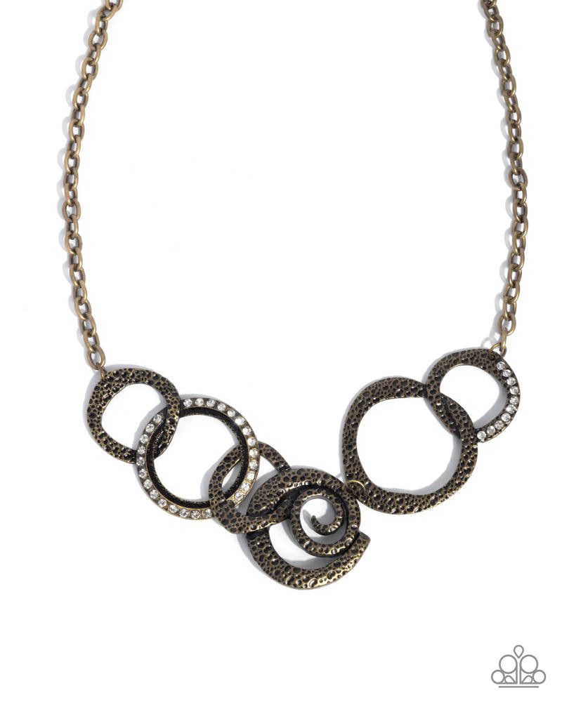Mismatched Metro Necklace - Brass image 2