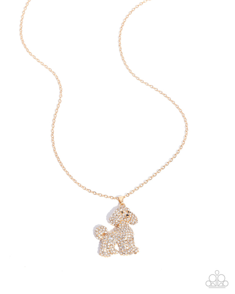 Particular Poodle Necklace - Gold image 2