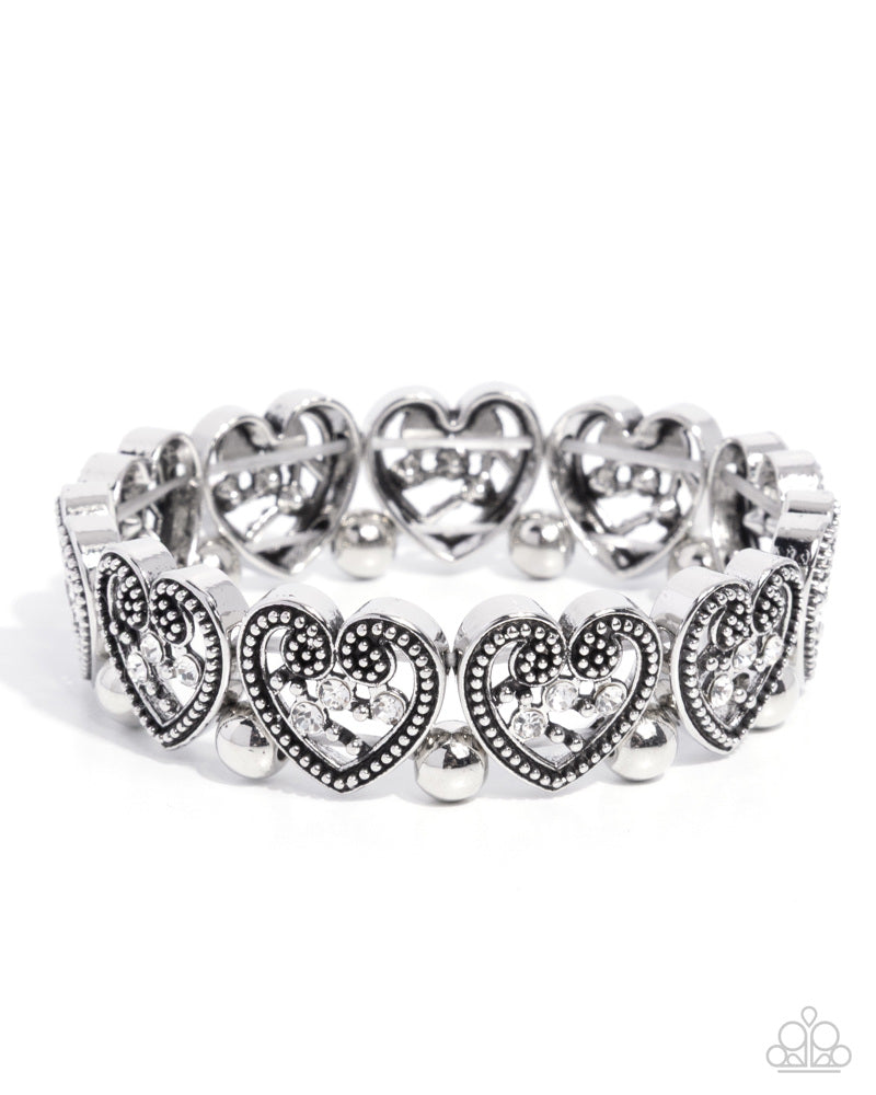 Historic Heartthrob - White | Paparazzi Accessories