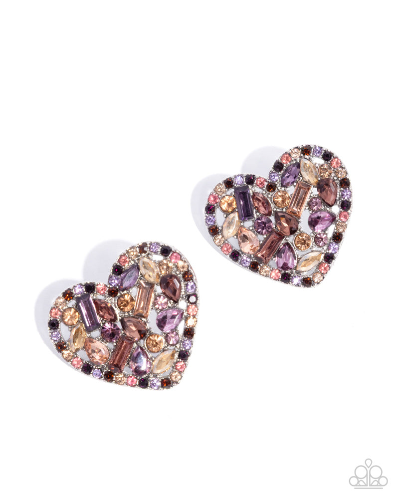 Courting Command Earrings - Purple image 2