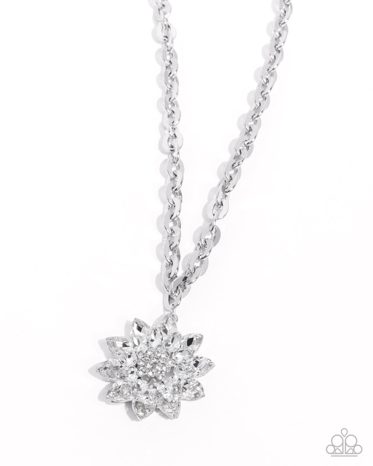 Glamorous Garden Necklace - White | Paparazzi Accessories image 2