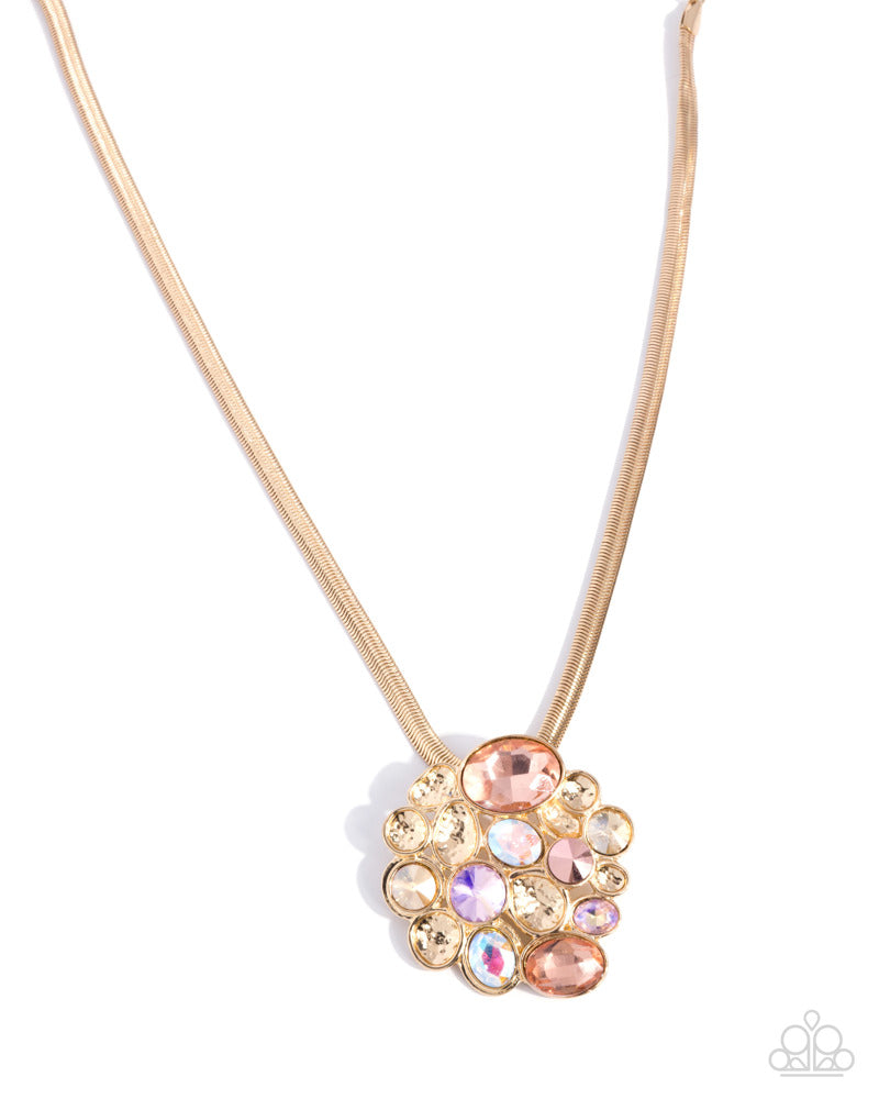 Scattered Staple Necklace - Gold image 2