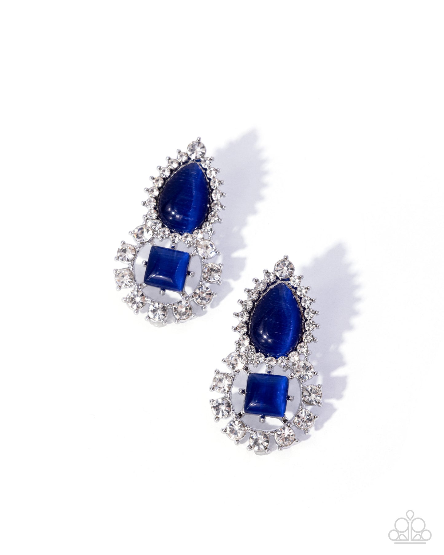 Fine Framing Earrings - Blue image 2