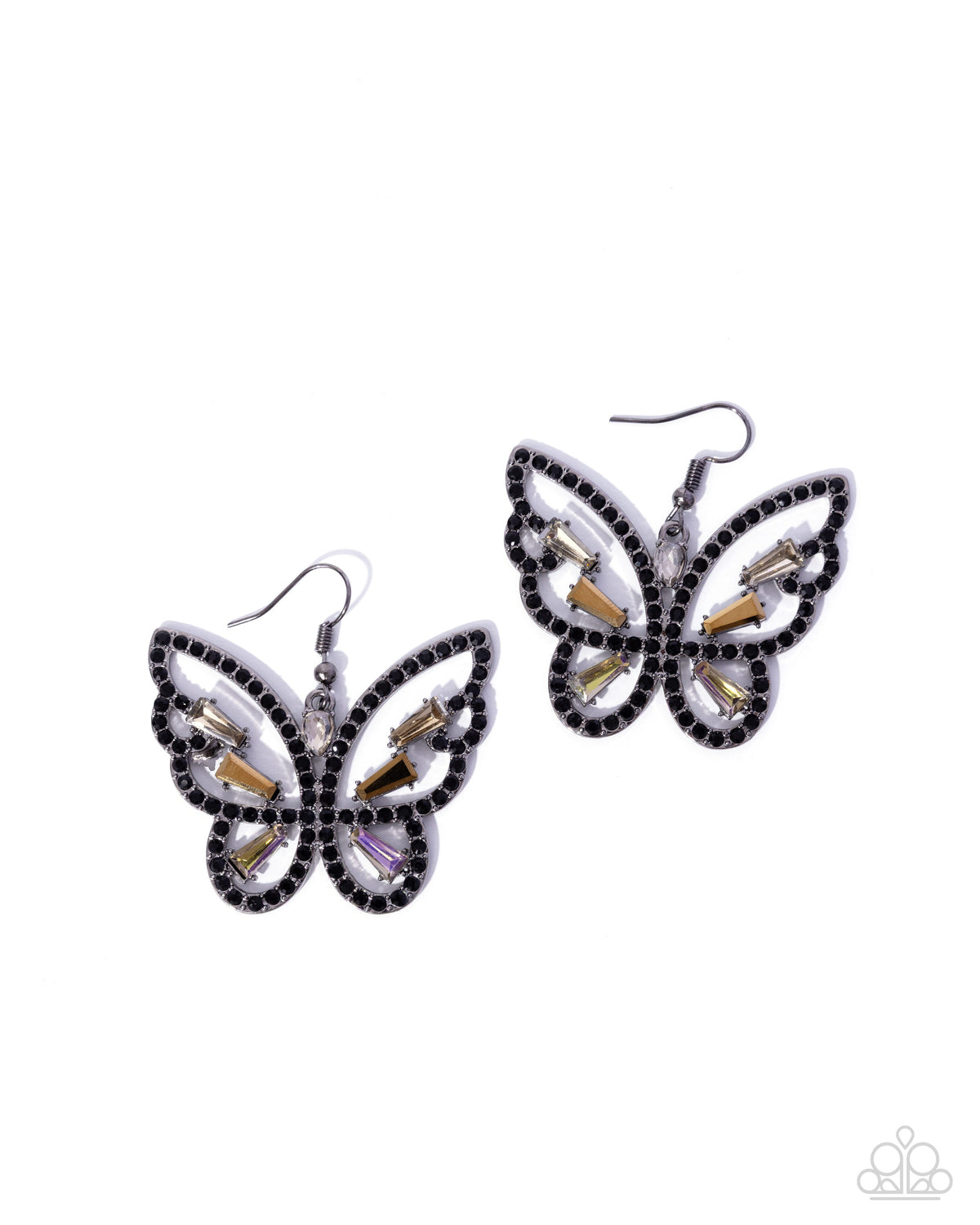 Fair Flutter Earrings - Black | Paparazzi Accessories image 2