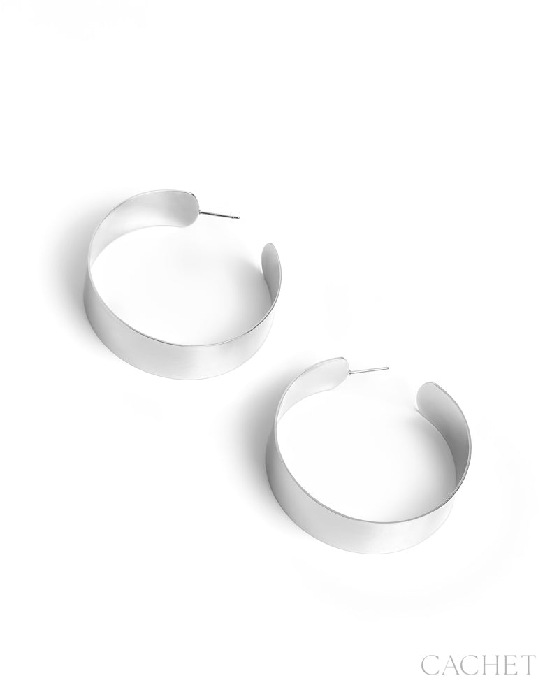 Stature Earrings - Rhodium | Paparazzi Accessories image 2